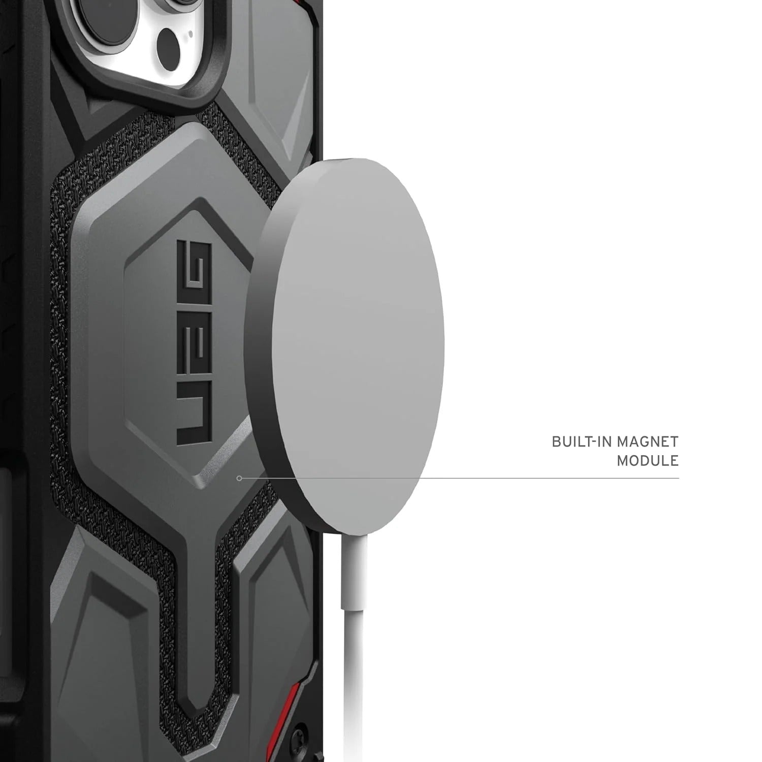 iPhone 16 Pro Max Back Cover Monarch Pro Kevlar Ruged Armor Case with MagSafe - Gray
